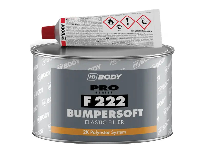 HB Body Bumpersoft Elastic Filler F222 Black 1kg