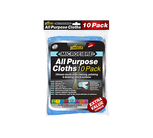 Shield Microfibre All Purpose Cloths 10 Pack
