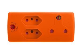 Electricmate Adaptor 1X16A + 2X5A Orange