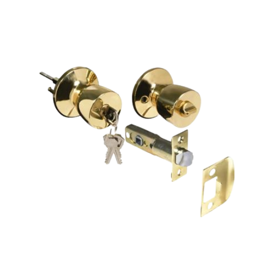 Mackie Lockset Entrance Polished Brass