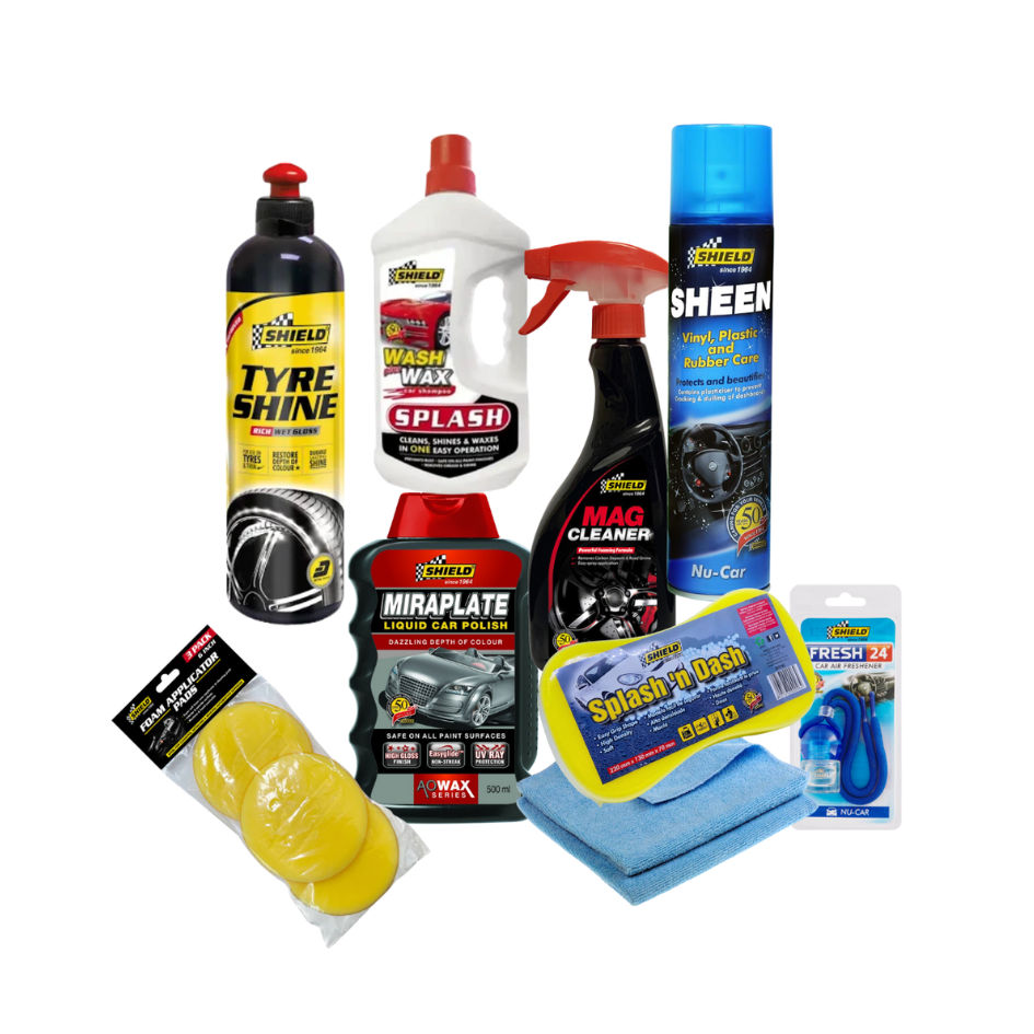 Shield Car Care Kit 12pk With Tyre Shine