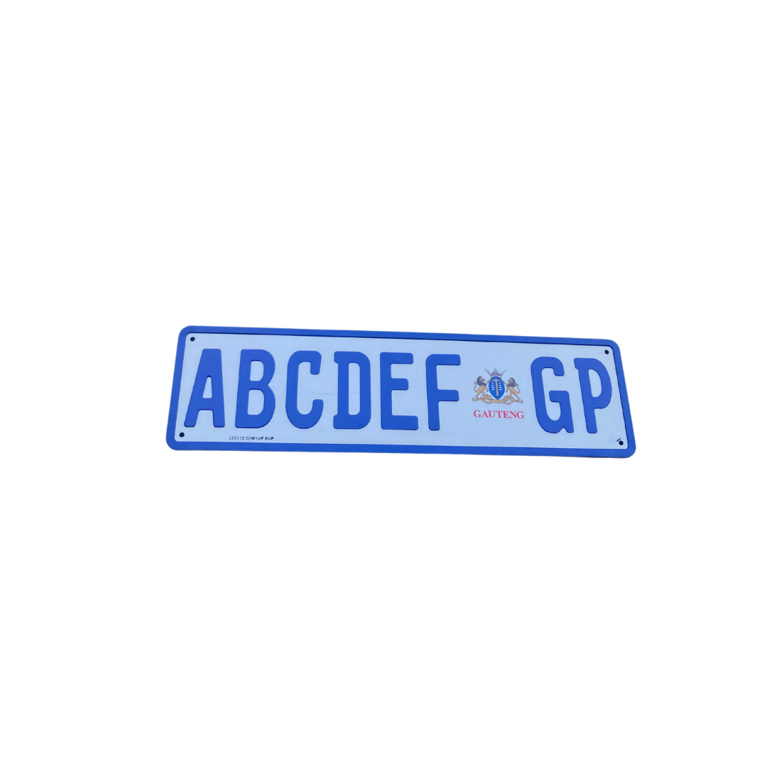 Number Plate SABS Approved Aluminium GP