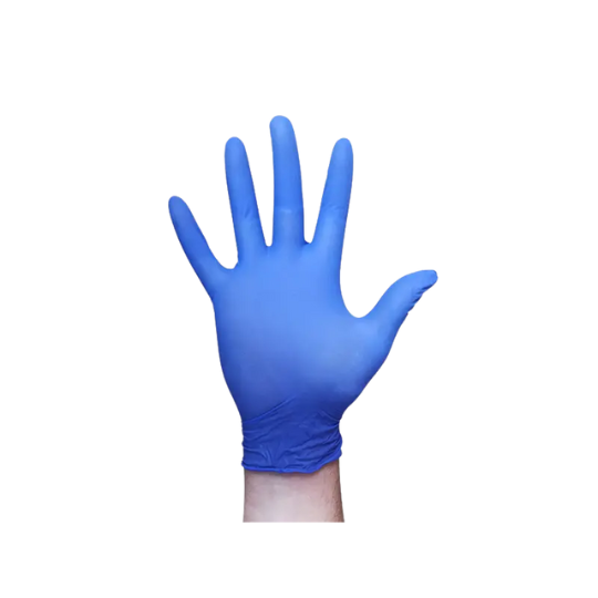Bulldog Nitrile Disposable Protective GlovesBlue Finger Textured Large  (100 per box)