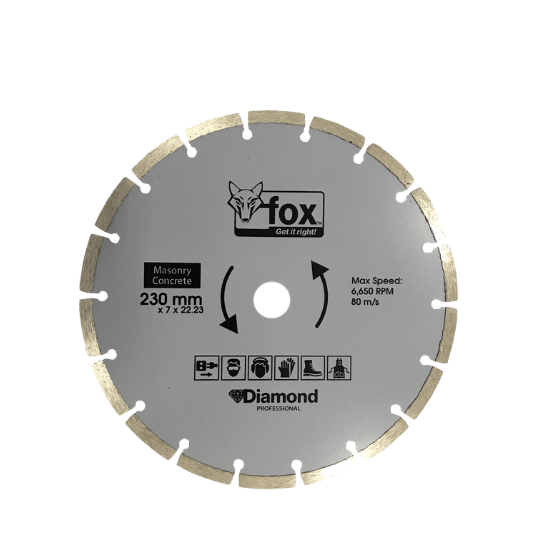 Fox Diamond Masonry Disc Segmented Professional 230mm