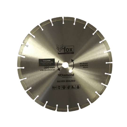 Fox Hard Concrete Diamond Cutting Disc Segmented 350mm