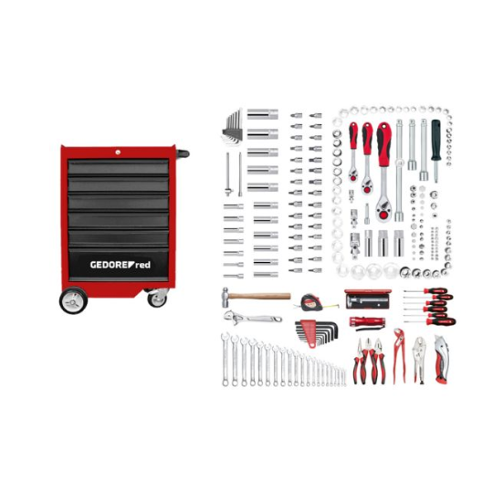 Gedore Workshop Toolkit Red 218 Pieces R21560060
