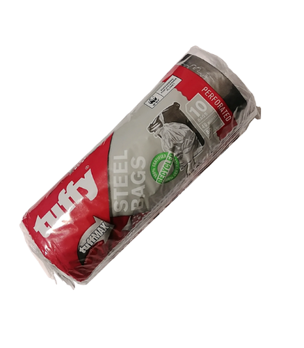 Tuffy Refuse Bag Heavy Duty Grey Steel 40 Mic 10pk