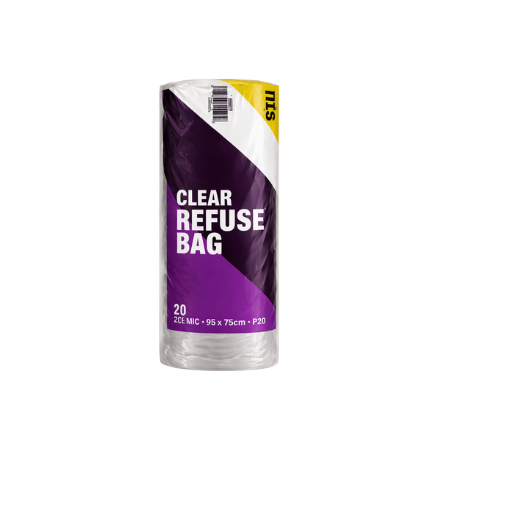 Mts Clear Refuse Bags 95X75 20Mic 20pk