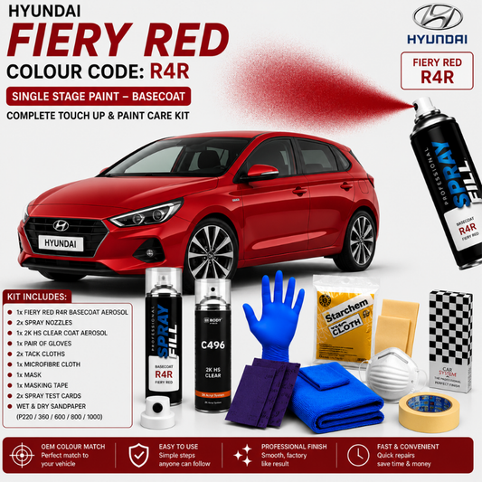 Touch Up Paint Kit DIY – Hyundai Fiery Red R4R