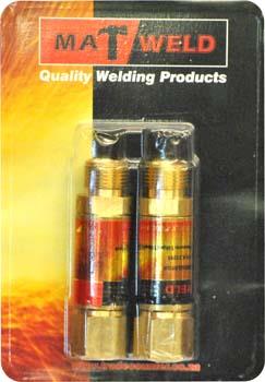 Matweld Pre-packed Flashback Arrestor Set Regulator Acet/Oxy MAT3015P