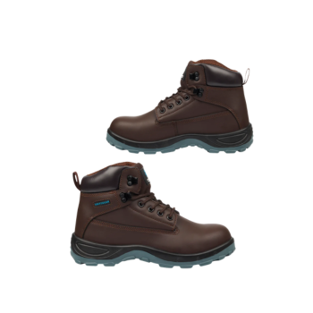 Grittgear Quartz S1P Leather Safety Boot Chocolate Brown