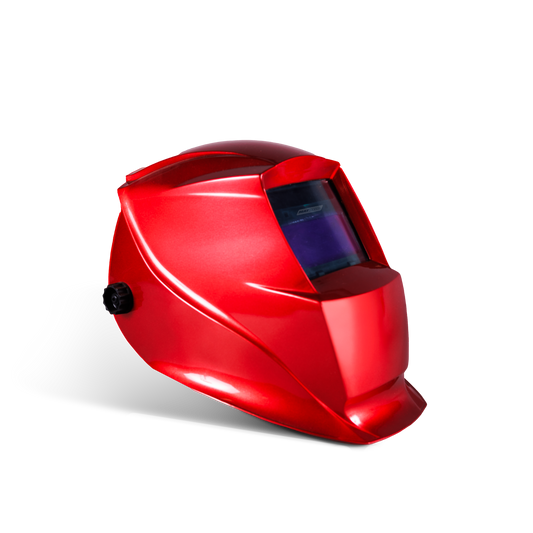 Matweld Helmat Auto Dark Adjustable Shiny Red