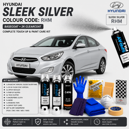 Touch Up Paint Kit DIY – Hyundai Sleek Silver RHM Metallic