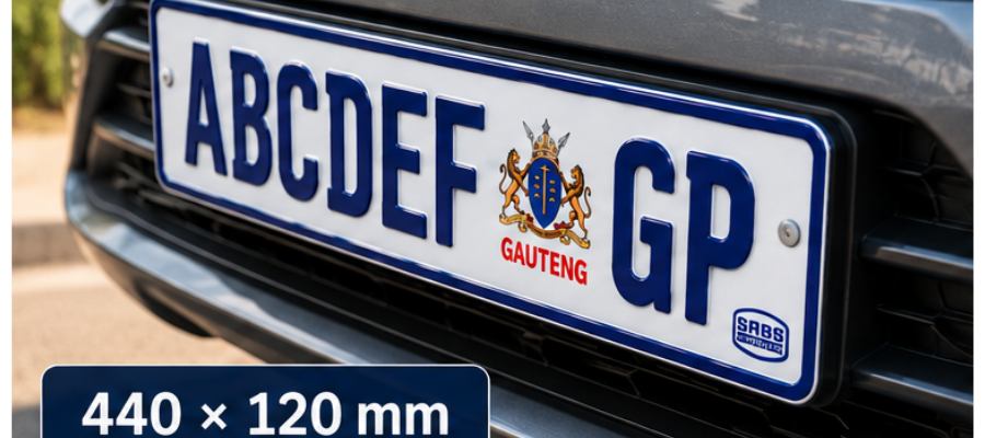 Number Plate SABS Approved Aluminium GP