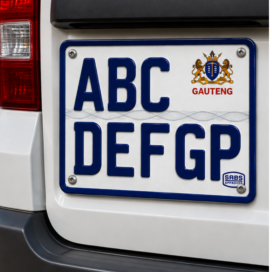 Number Plate SABS Approved Aluminium GP