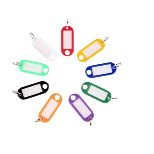 Key Tags Plastic Assorted Colours