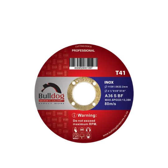 Bulldog Cutting Disc Professional Inox T41 115x1x22mm