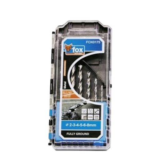 Fox Drill Bit Set HSS Fully Grounded Pro 2-8mm P/6