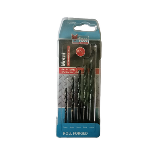 Fox Drill Bit Set HSS Forged Pro 3-8mm P/5