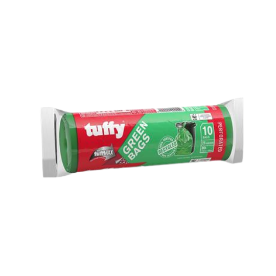 Tuffy Refuse Bag Garden Green 25 microns 10pk