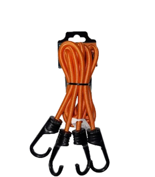 Mobi Jack Bungee Cord PVC Hook 8mm x 600mm Pack of 2