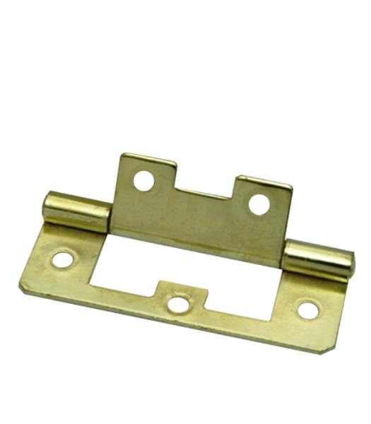 Mackie Flush Hinge Brass Plated 100mm 1 Pair