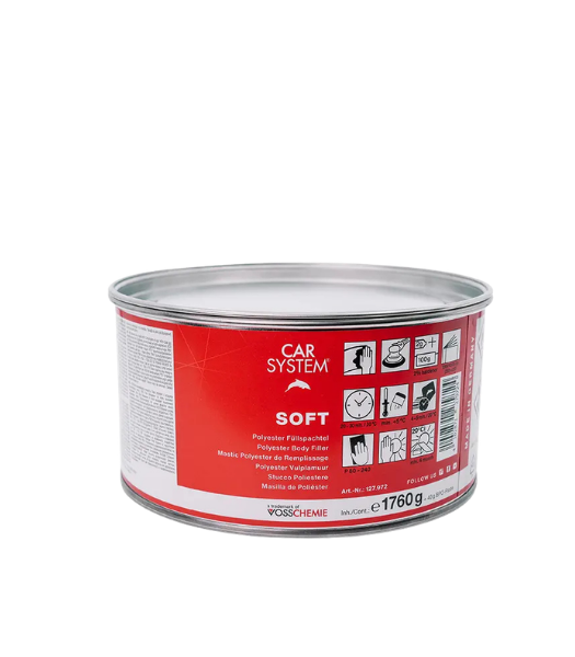 Carsystem Soft Polyester Body Filler with Hardener 1.8kg