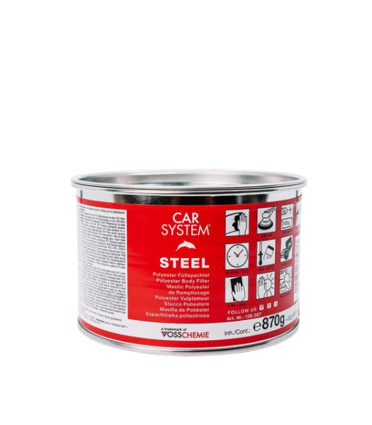 Carsystem Steel Hard Polyester Filler with Hardener 1.9kg