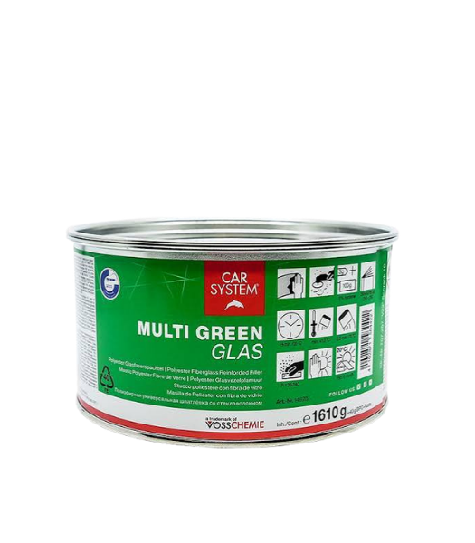 Carsystem Multi Glas Green Fibre Filler with Hardener 2kg
