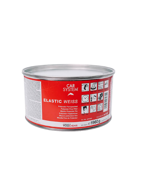 Carsystem Elastic Weiss Polyester Fine Putty with Hardener