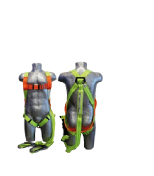 Full Body Safety Harness with Dual Webbing Lanyard & 2 Scaffold Hooks