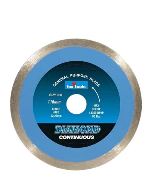 FOX DIAMOND BLADE CONTINUOUS RIM 115MM TILE PRO EA