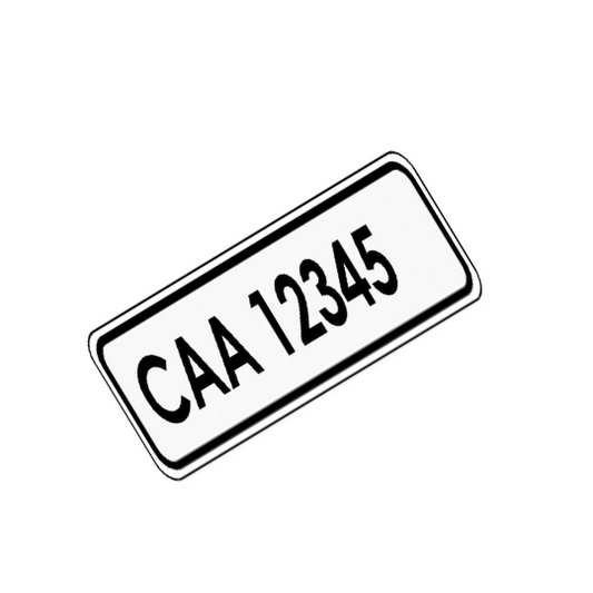 Number Plate SABS Approved Aluminium Western Cape