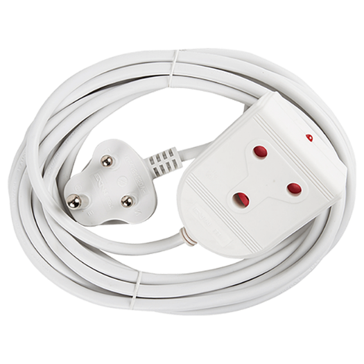 Electricmate 16A 5m Extension Lead White