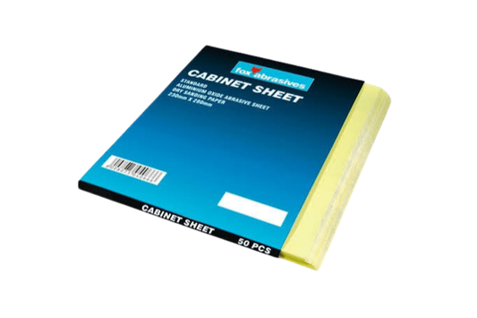 FOX ABR Cabinet Paper Aluminium Oxide Sanding Sheets – Pack of 50