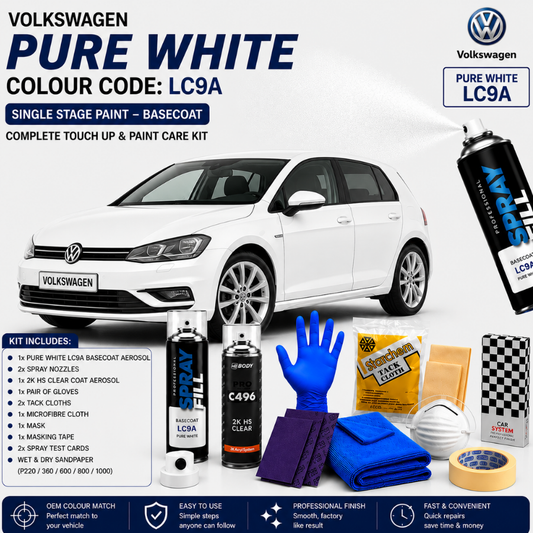 Touch Up Paint Kit DIY – Volkswagen Pure White LC9A