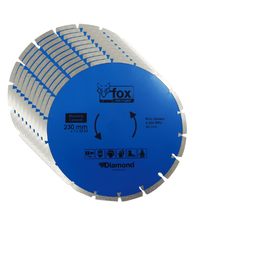 Fox Diamond Disc  Segmented Masonry Standard 230mm 10pk