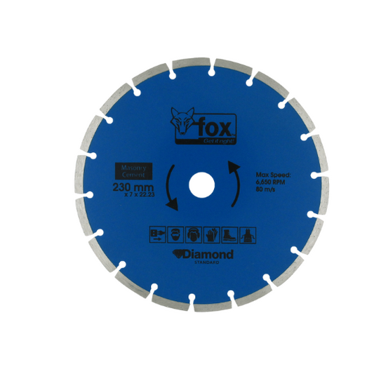Fox Diamond Masonry Disc Segmented Standard 230mm