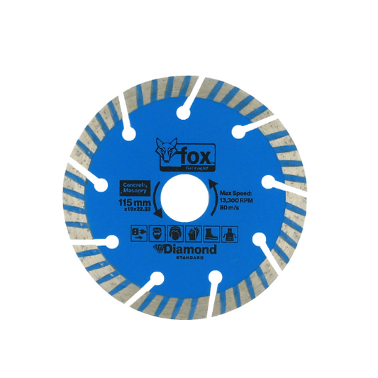 Fox Diamond Disc Curved Masonry Standard 115mm