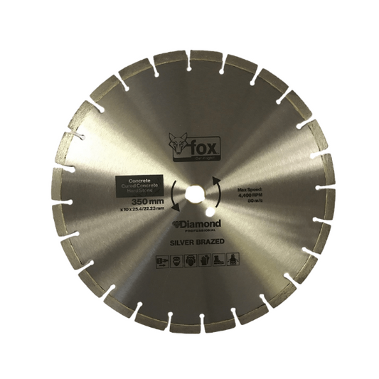 Fox  Hard Concrete Diamond Cutting Disc Segmented 350mm