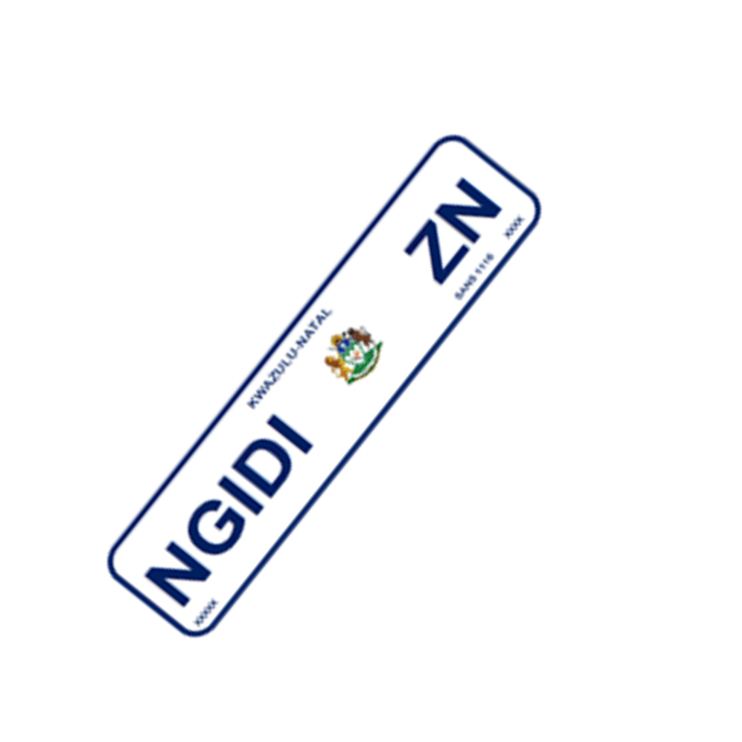 Number Plate SABS Approved Aluminium KZN