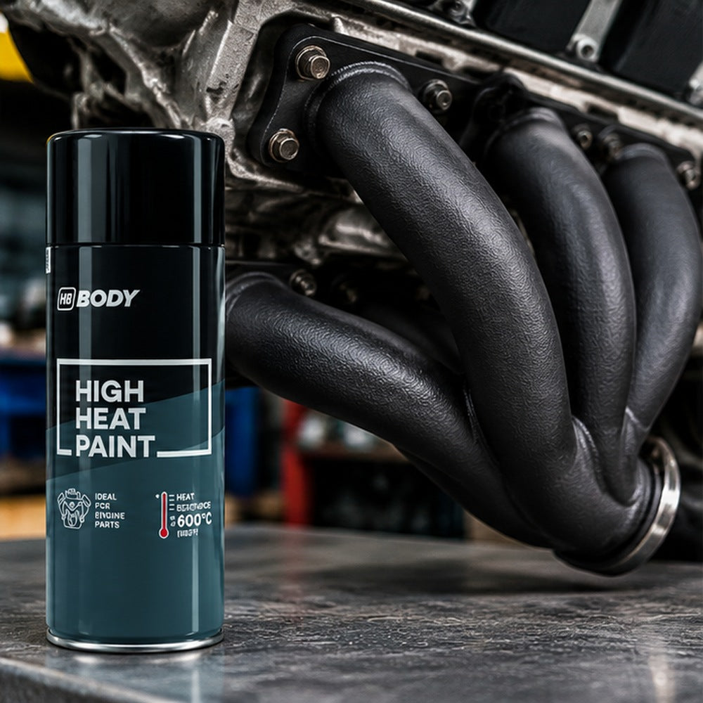 HB Body Heat Super Paint 600°C 400ml on an engine