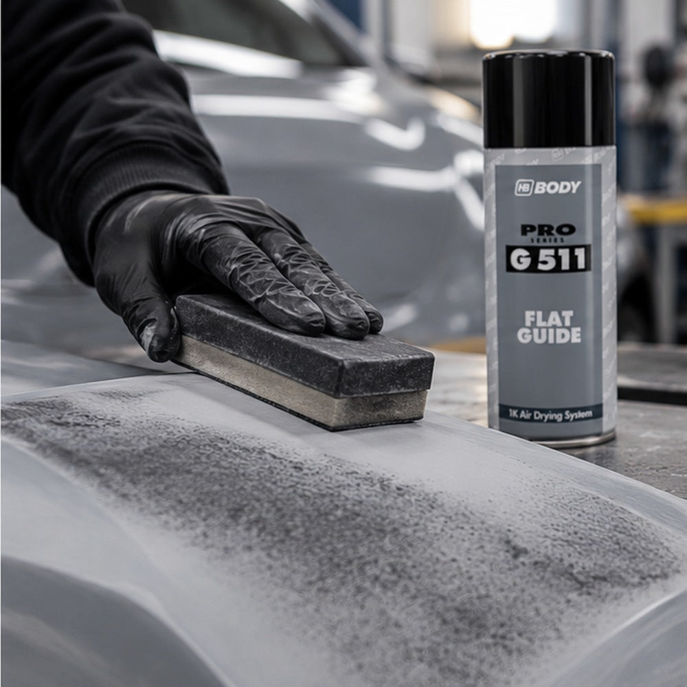 HB Body 511 Flat Guide Coat Spray 400ml sanding with guide coat