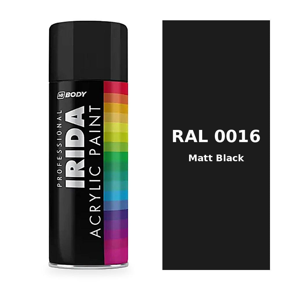 Matt Black RAL 0016 colour swatch - HB Body Irida