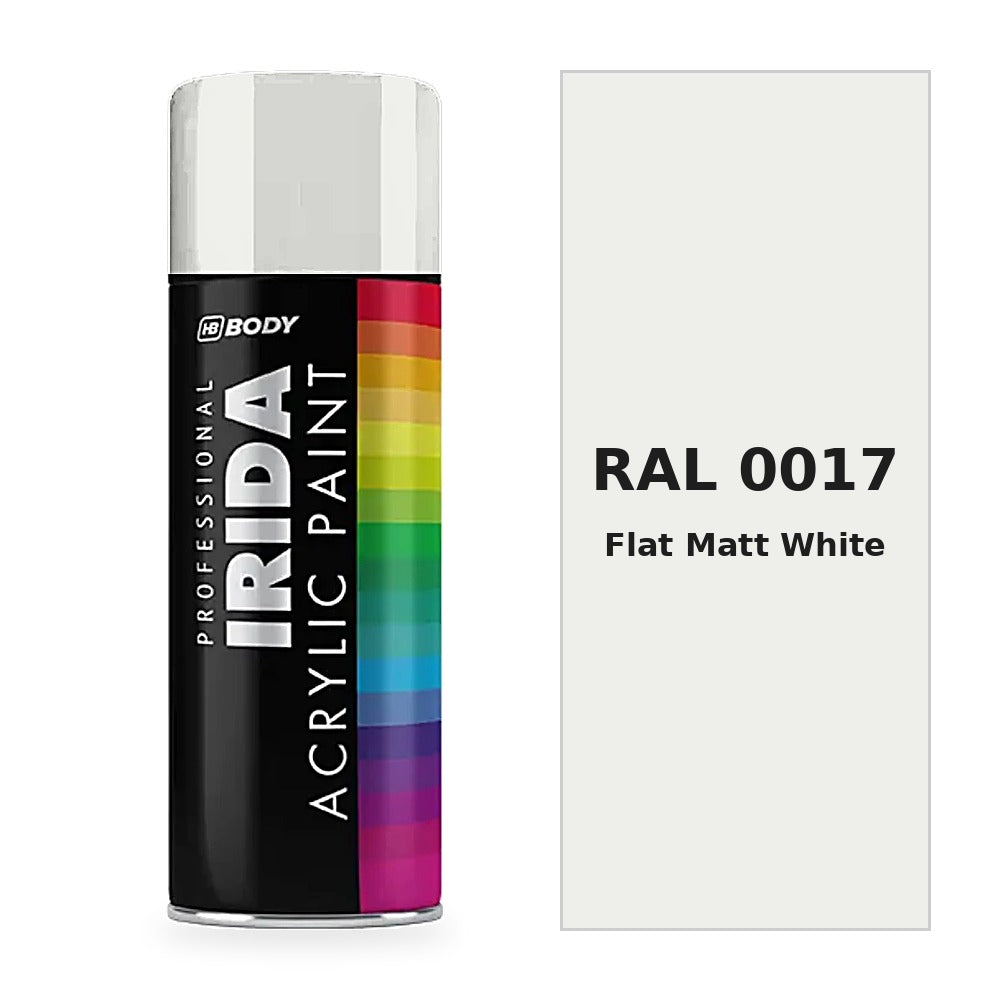 Flat Matt White RAL 0017 colour swatch - HB Body Irida