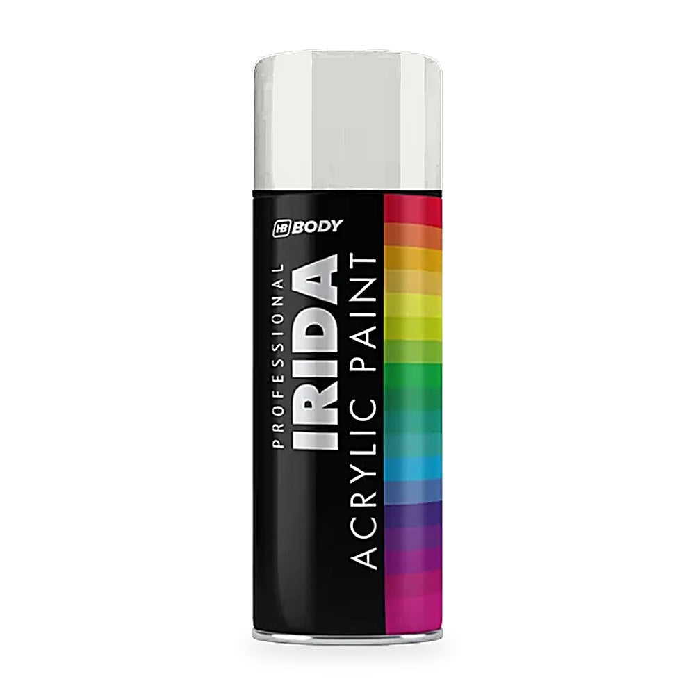 HB Body Professional Irida Acrylic Spray Paint 400ml - Flat Matt White RAL 0017
