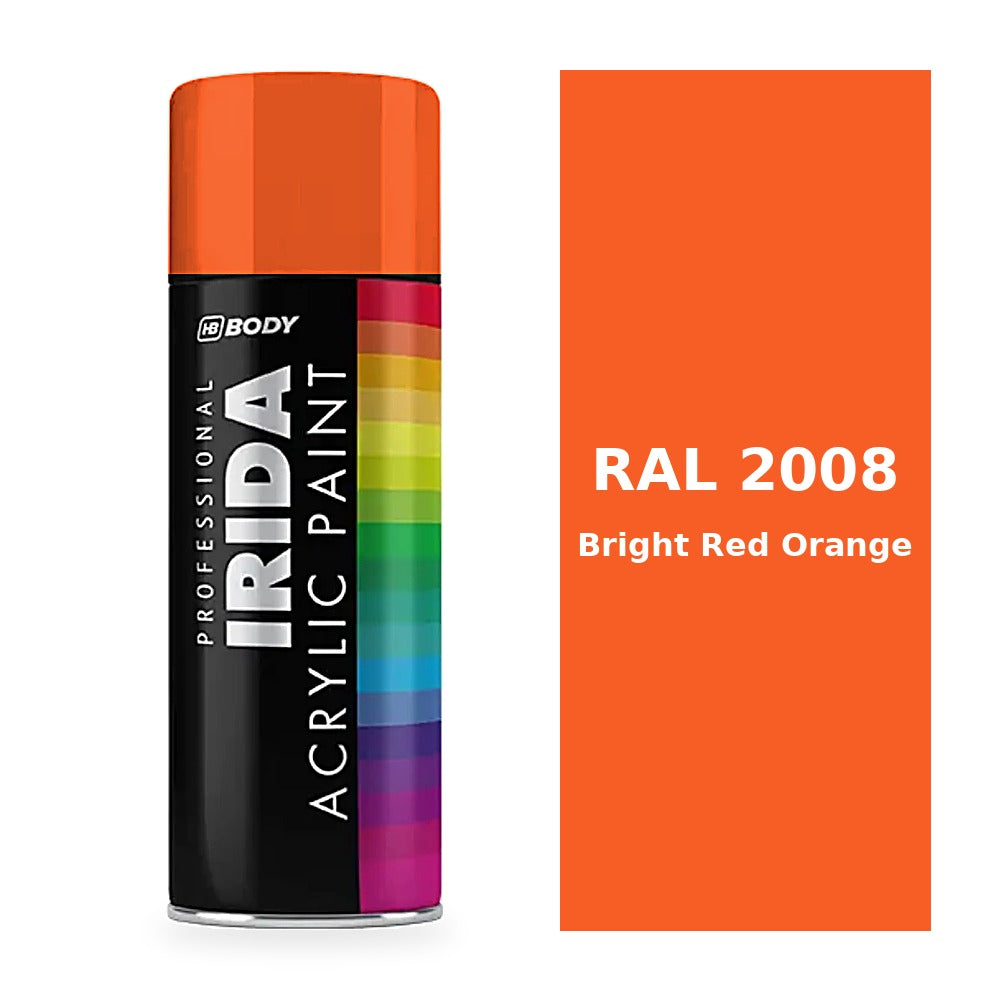 Bright Red Orange RAL 2008 colour swatch - HB Body Irida
