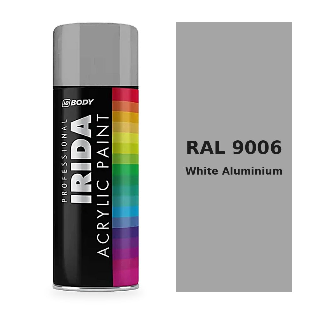 White Aluminium Silver RAL 9006 colour swatch - HB Body Irida
