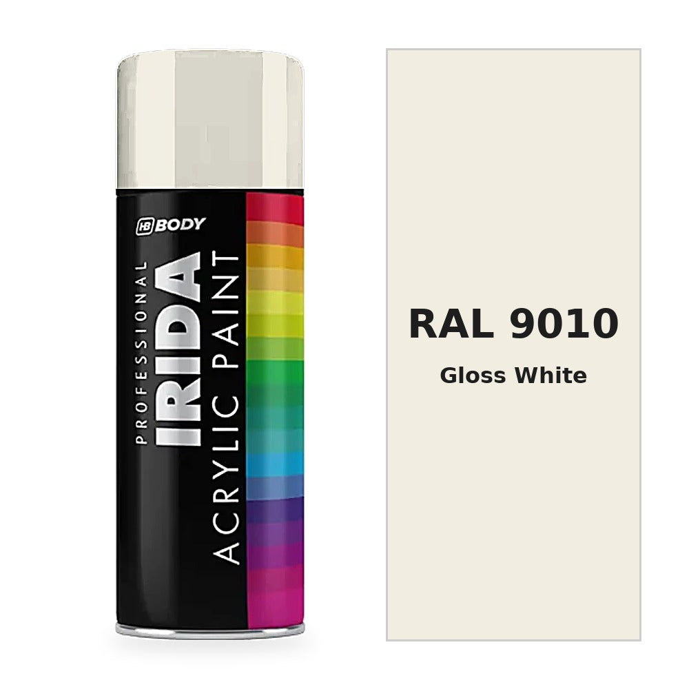 Gloss White RAL 9010 colour swatch - HB Body Irida