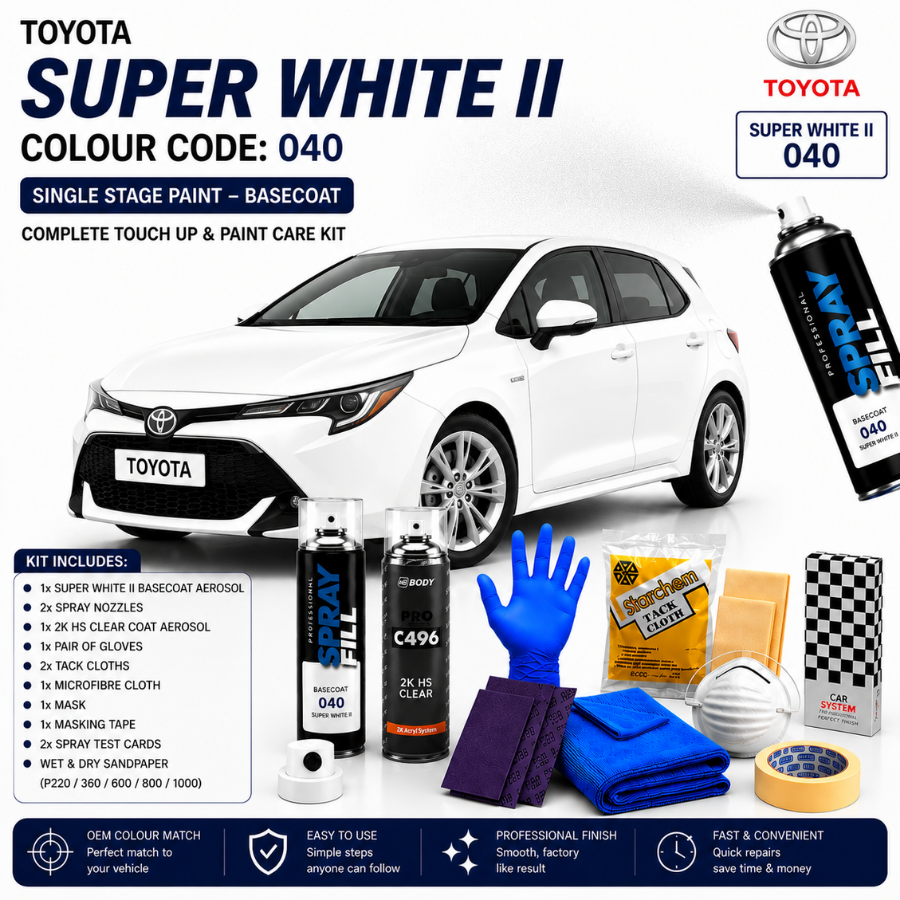 Touch Up Paint Kit DIY – Toyota Super White 040